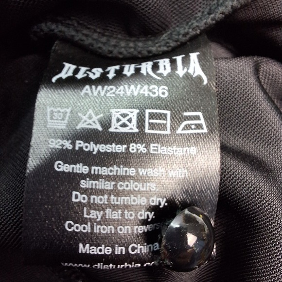 Disturbia Maxi Dress 16 Antivenom Spider Cut Out Mesh Black Velvet Gown Goth - Picture 9 of 10